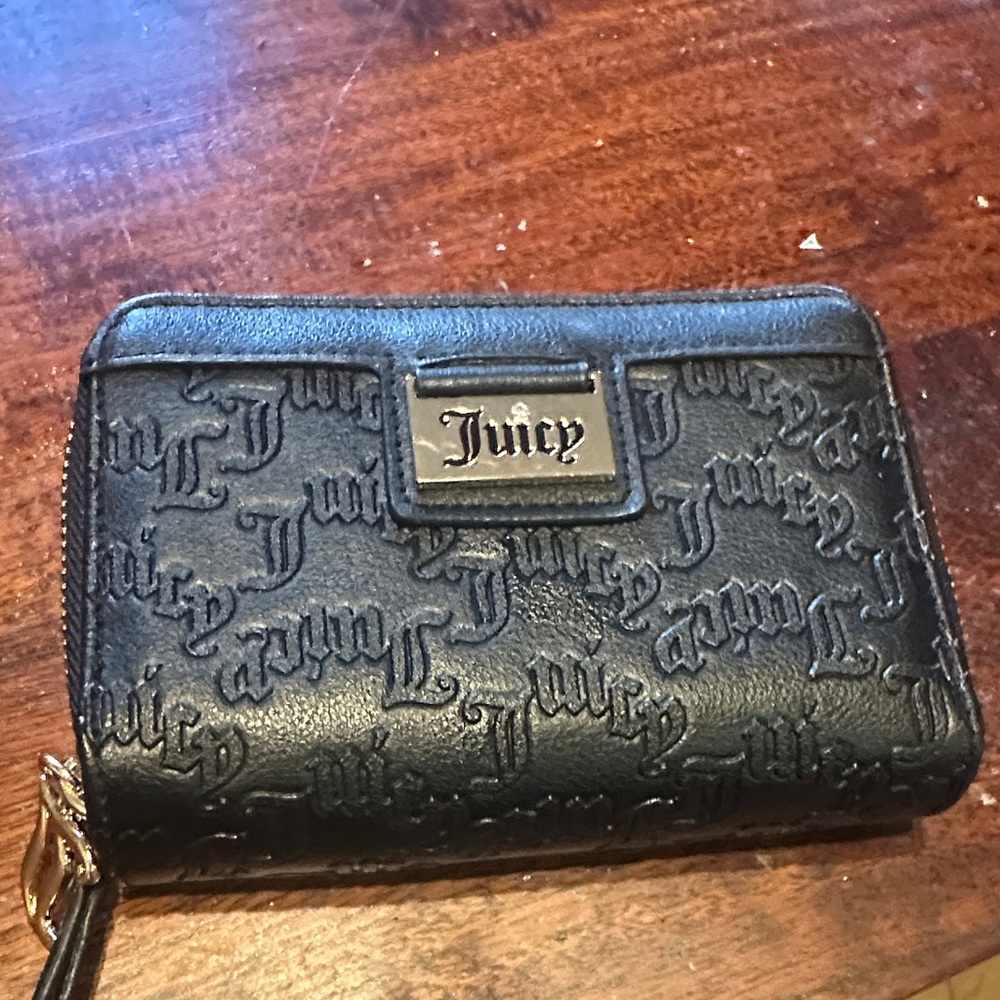 Juicy Couture Embossed Black Wallet